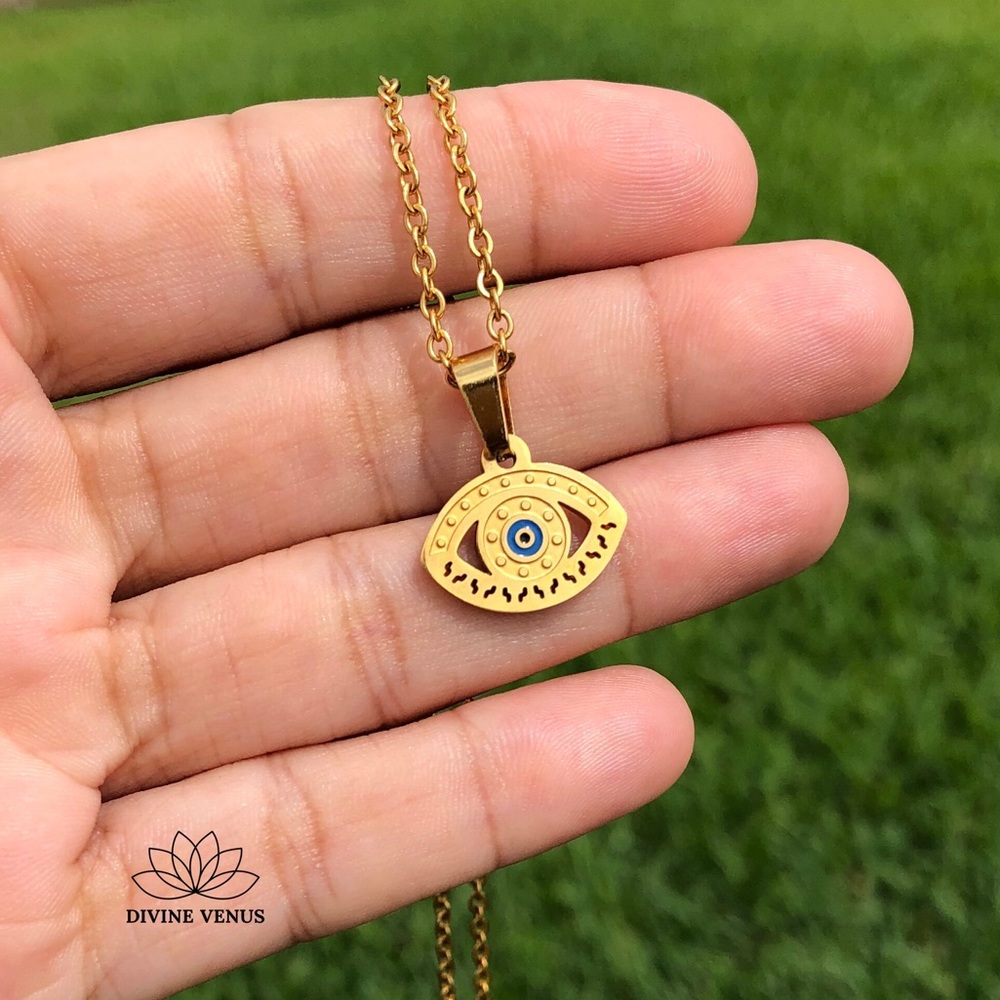 Evil Eye Necklace | Gold Plated Stainless Steel